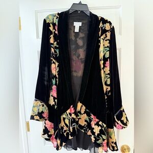Soft Surroundings Velvet, Silk Blend Jacket